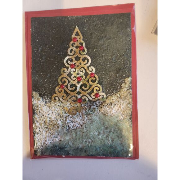 4 Handmade Christmas Cards B18 - Picture 4 of 5